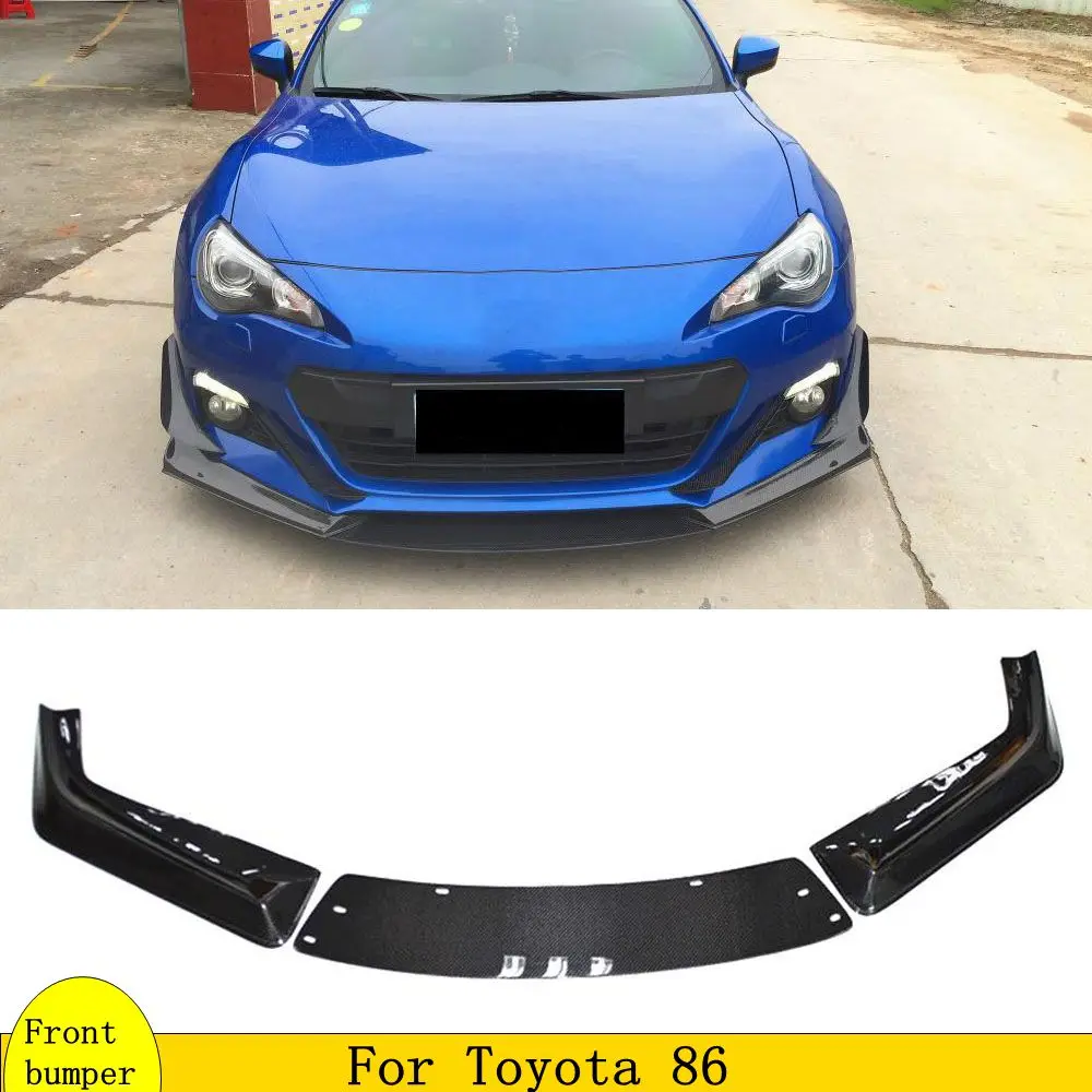 Real Carbon Fiber Front Lip Bumper Spoiler Wings for Toyota GT 86 Subaru BRZ Car styling 2013 2014 2015 2016 | Автомобили и
