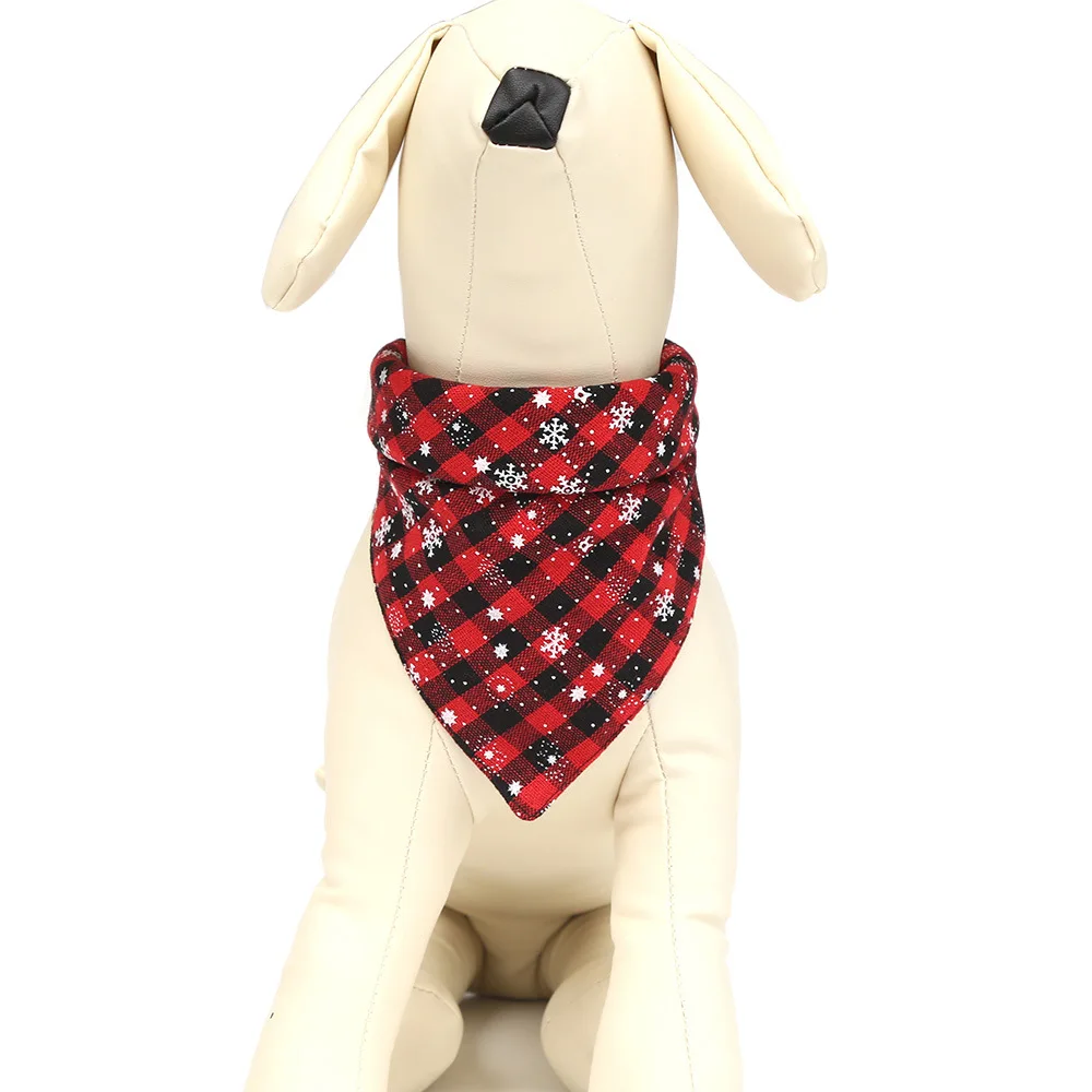 Рождественская бандана для собак хлопок моющийся зимний собачий шарф для питомца галстуки-бабочки декорированный ошейник для кошки товары для ухода треугольная повязка
