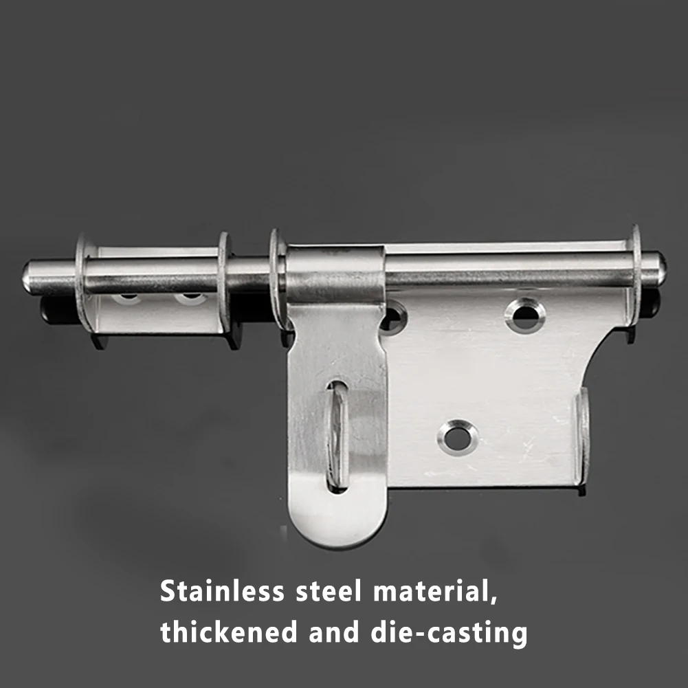 Lock Trumpet Hardware Slide Bolt Staple Home Hasp Gate Door Latch Practical Anti-theft Stainless Steel Durable Safety