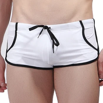 

Men's Sexy Swimwear Low Rise Boxer Briefs Bikini Swimsuit Surfing Beach Shorts