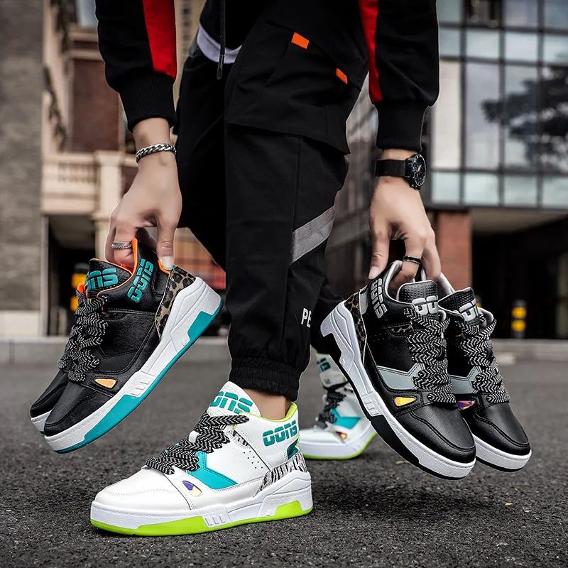 

2019 Autumn & Winter Mid-top MEN'S SHOES Sports Casual Korean-style Versatile Fashion Network Red Students Shoes Men's Trendy Sh