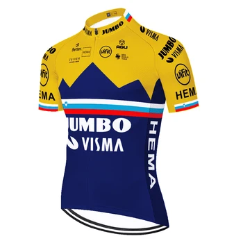 

2020 new JUMBO VISMA champion Cycling Jersey Summer Mountain Bicycle maglia ciclismo uomo Sportswear shirt