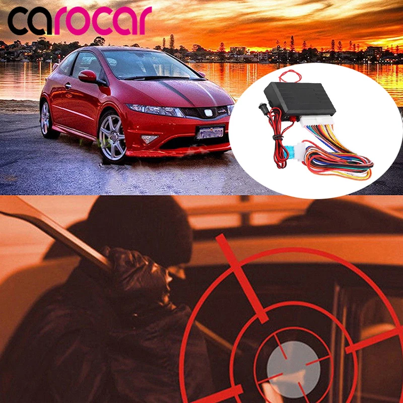 Carocar, Универсальная автомобильная система ввода без ключа, кнопка старта, стоп, светодиодный брелок, центральный комплект, дверной замок с пультом дистанционного управления
