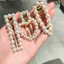 Новая мода искусственная заколка для волос с жемчугом боковая заколка для женщин украшение для волос аксессуары для волос подарок