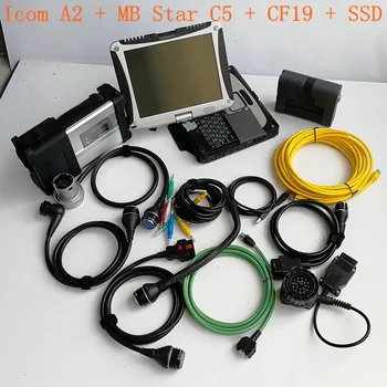 

Auto diagnosis tool MB Star C5 for mercedes and Icom A2 B C for BMW with 2 software in 1tb Harddisk Used Toughbook Cf19 4G 9300