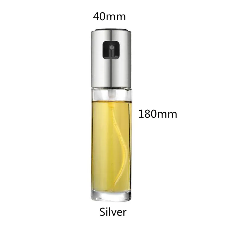 01(Silver) Кухня многоразового масла спрей бутылка барбекю воды уксуса распылитель для еды инжектор топлива стеклянный горшок для кухонных инструментов аксессуары - Цвет: 01(Silver)