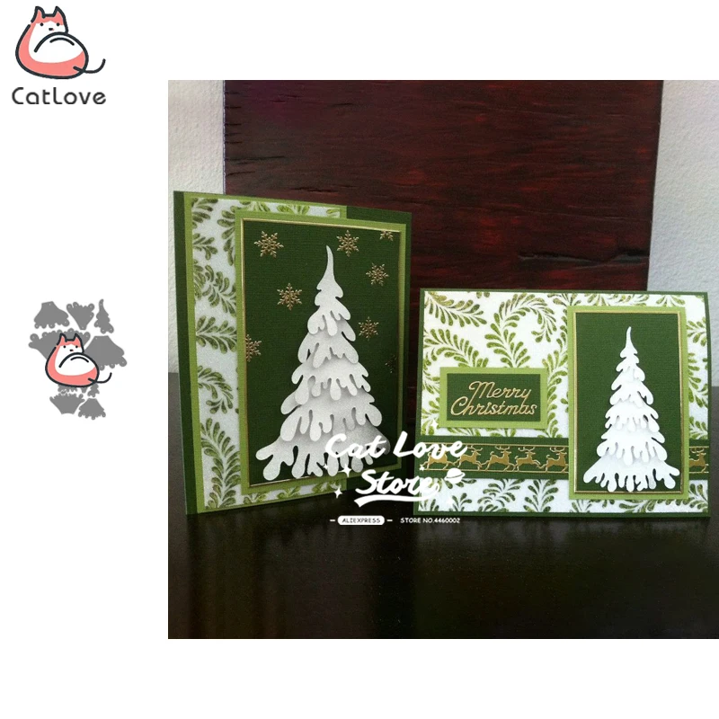 

Christmas Tree Metal Cutting Dies Scrapbooking Stencil Die Cuts Card Making DIY Decorative Craft Embossing New Dies For 2019