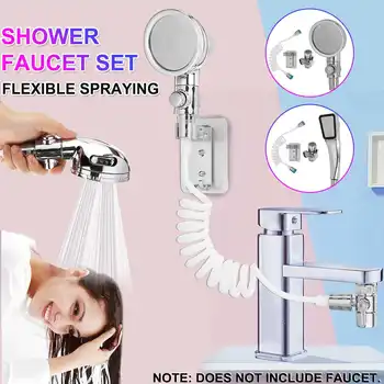 

Basin Faucet External Shower Head Sprayer Set Hair Wash Bathroom Sink Water Saving Flexible Suit Handheld Tap Shower Head