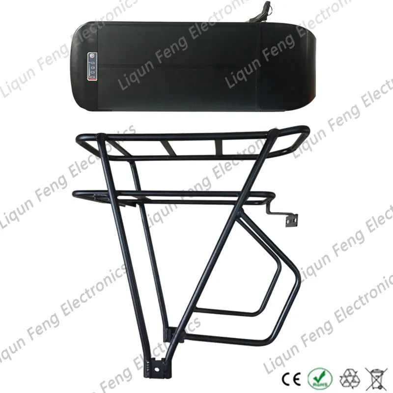Flash Deal 48V 10AH 11AH 12AH 13AH E-Bike battery 48V 13AH Rear Rack Battery + Double Layer Luggage Rack for Bafang 500W 750W 1000W motor 5
