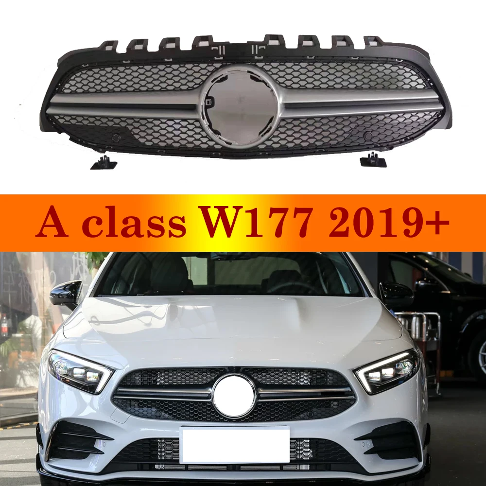 Гоночные решетки для Mercedes A class W177+ ABS материалы передний бампер решетки украшения автомобиля