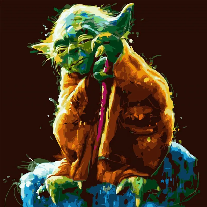 Набор для рисования по номерам на холсте карликовый старик мультяшный ребенок |