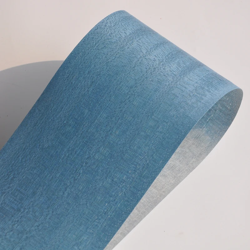  Dyed Blue Col Lacewood Wood Veneers size 250x15 cm table Veneer Flooring DIY Furniture Natural Mate