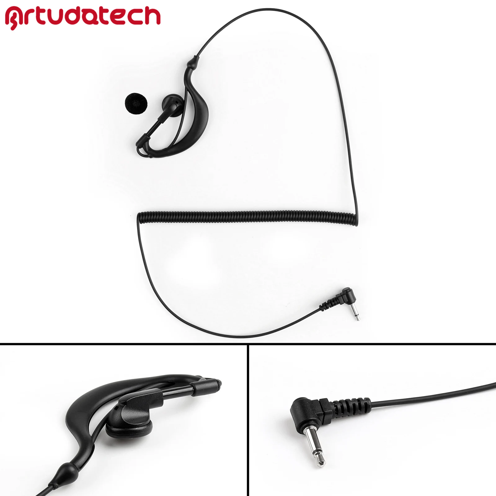Artudatech Per Motorola Walkie Talkie Speaker Mic 3.5Mm Ascoltare Solo G Auricolare Auricolare