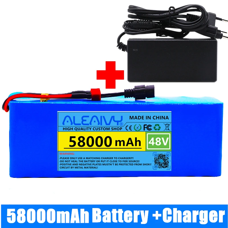 48v as i lay dying baterie 58000mah 1000w 13S3P li iontový baterie pack pro 54.6v 750W 1000W BAFANG souprava vestavěný 20A BMS s nabíječka