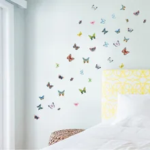 [Sk36008] Бабочка летающее сердце наклейки шкаф диван телевизор спальня двери и окна фон украшения наклейки на стену