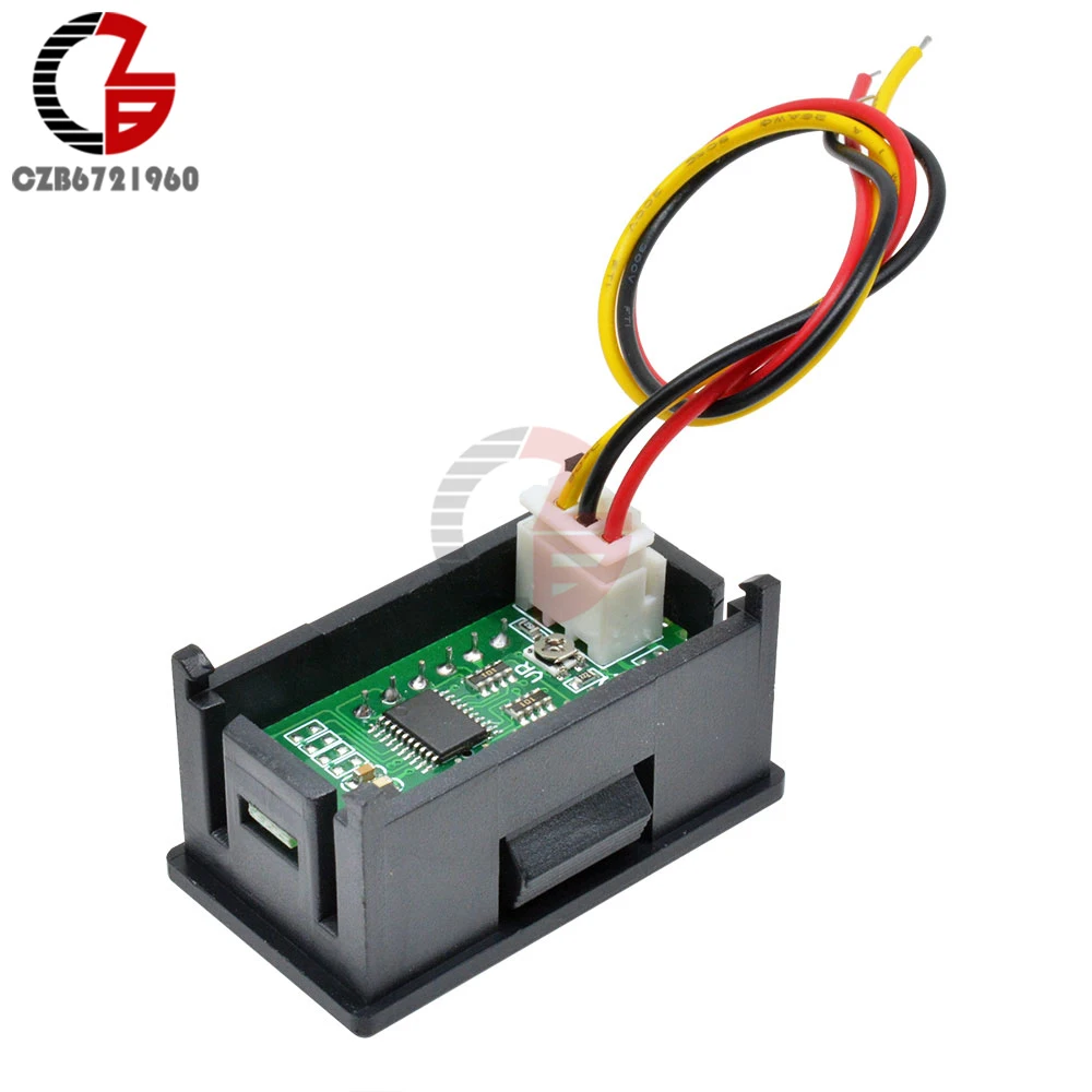 4 Digit 0-100V DC LED Digital Voltmeter 4 Bit 3 Wire Car Motorcycle Voltage Meter Lithium Battery Volt Tester Detector Monitor