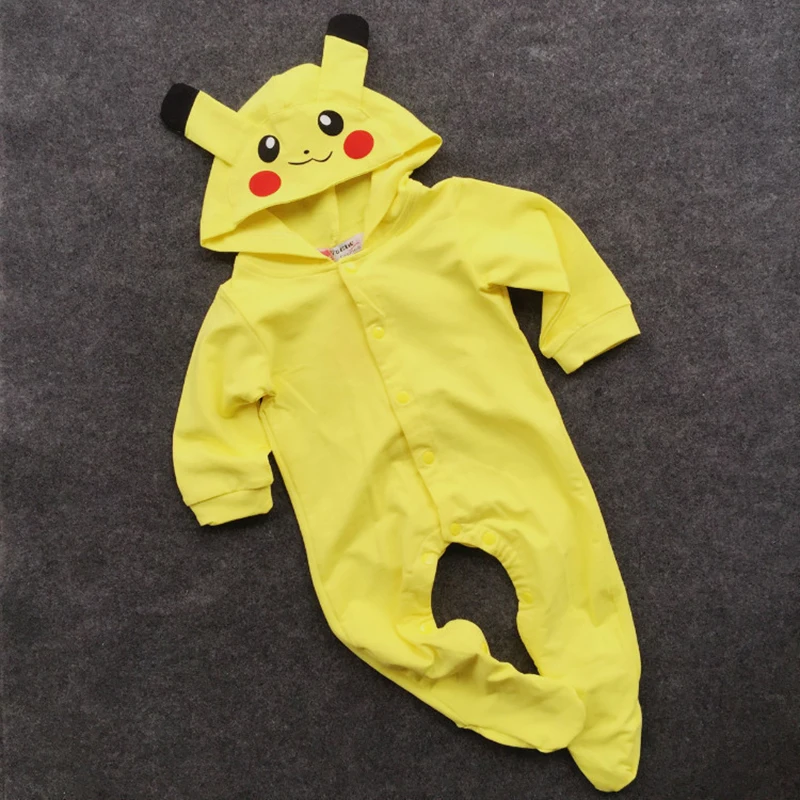 Костюм для косплея «Покемон Пикачу» Одежда для новорожденных мальчиков и девочек детские комбинезоны для новорожденных Детский комбинезон одежда на Хэллоуин - Цвет: Pokemon Pikachu