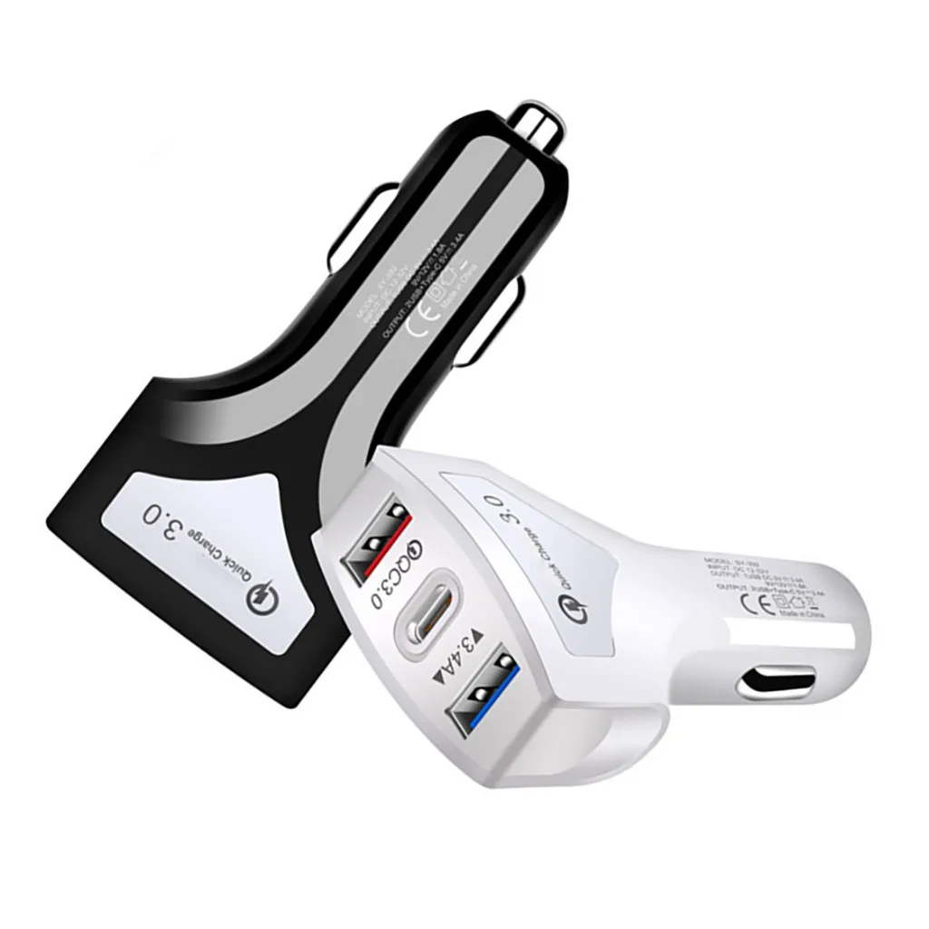 

Hot Selling PD Car Charger Type-C Laptop Charger 2 Port USB Phone Charger QC 3.0 For free shipping Purchasing