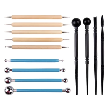 

13Pcs Pottery Tool Kit Modeling Ceramics Carving Sculpting Kit for Pottery Dotting
