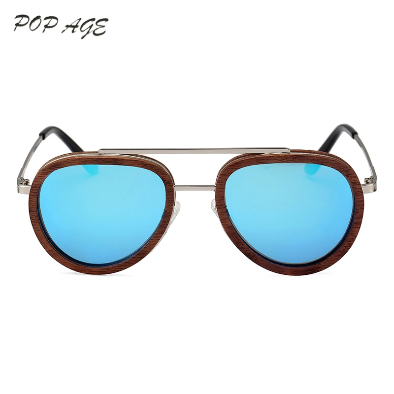 

Polarized Wooden Sunglasses Men Mirror Mens Sunglasses Brand Designer with Metal Frame Lunette De Soleil GB136