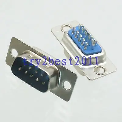 

DHL/EMS 200 pcs Connector DB9 DB-9 9pin plug pin D-SUB VGA Socket for RS232 Serial -C1