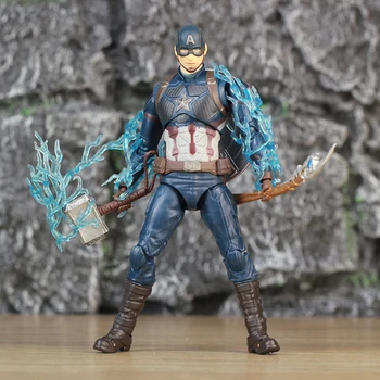 

SHF The Avengers Endgame Captain America Classic SHIELD hammer Thor Movie Prop Replica Collection High Quality