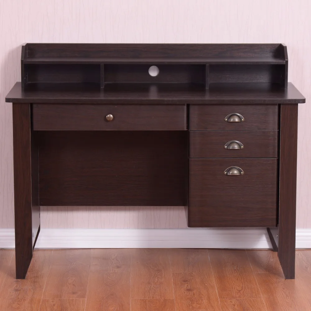 Computer Desk PC Laptop Writing Table Workstation Student Study Furniture Modern Home Office with Drawers HW54474 |