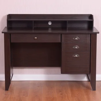 

Computer Desk PC Laptop Writing Table Workstation Student Study Furniture Modern Home Office Table with Drawers HW54474