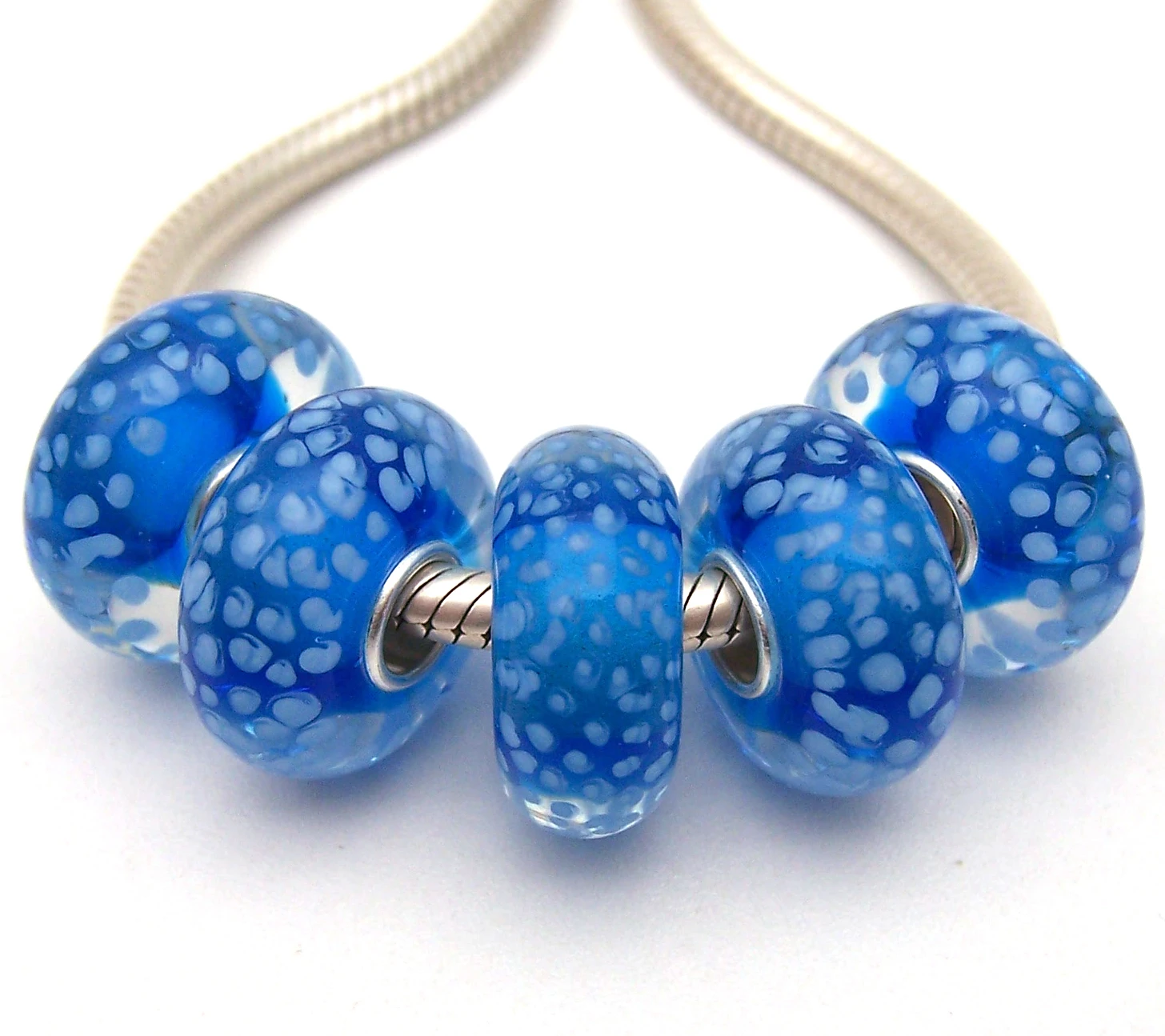 

JGWGT 1285 5X 100% Authenticity S925 Sterling Silver Beads Murano Glass beads Fit European Charms Bracelet diy jewelry Lampwork