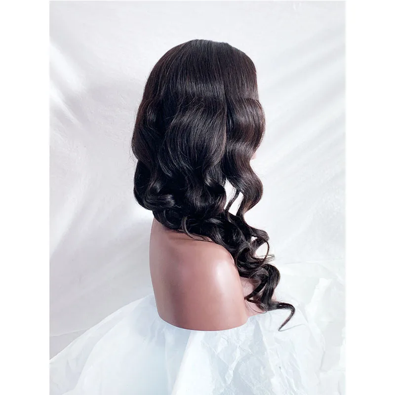 Бразильские объемные волнистые человеческие волосы u-часть парики 1x4 средняя часть для черных женщин длинные 24 дюйма волна парик remy волосы U парик