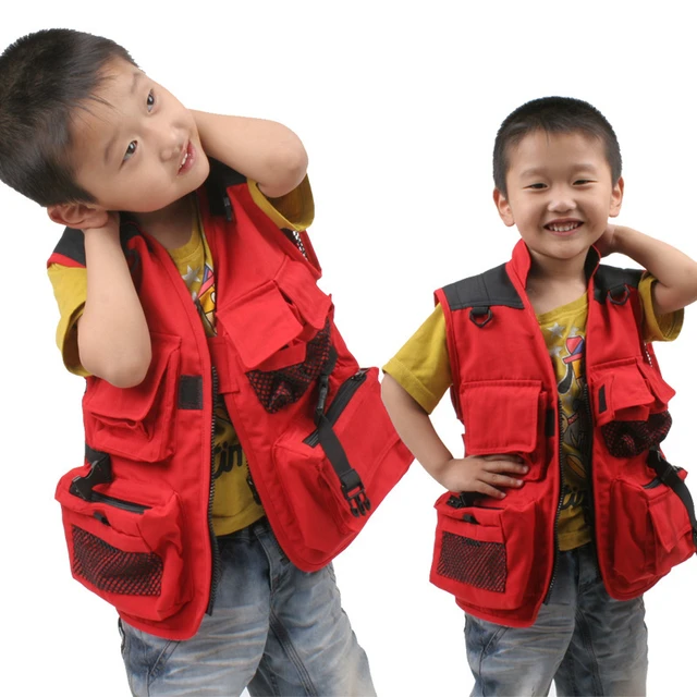 Childrens Outdoor Fishing Vest Canvas Multi Pocket Breathable Waistcoat Boys  Girls Camping Hunting Training Sport Tactical Vests - AliExpress