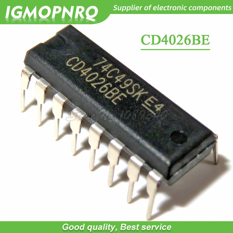 10pcs/lot CD4026BE CD4026B DIP 16 logic chip decimal counter / divider CD4026 New Original| | - AliExpress