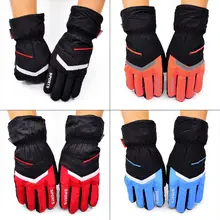 Модные Цветные мужские и женские лыжные перчатки, зимние Бархатные утолщенные уличные теплые спортивные перчатки G99D