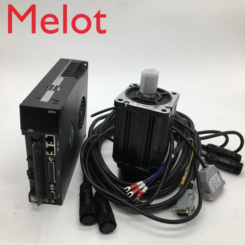 

750W AC Servo Motor Drive Kits NEMA32 80mm 220V 2.4Nm 3000r/min 0.75KW Modbus RS485 Replace Yaskawa Panasonic Fuji Delta for CNC