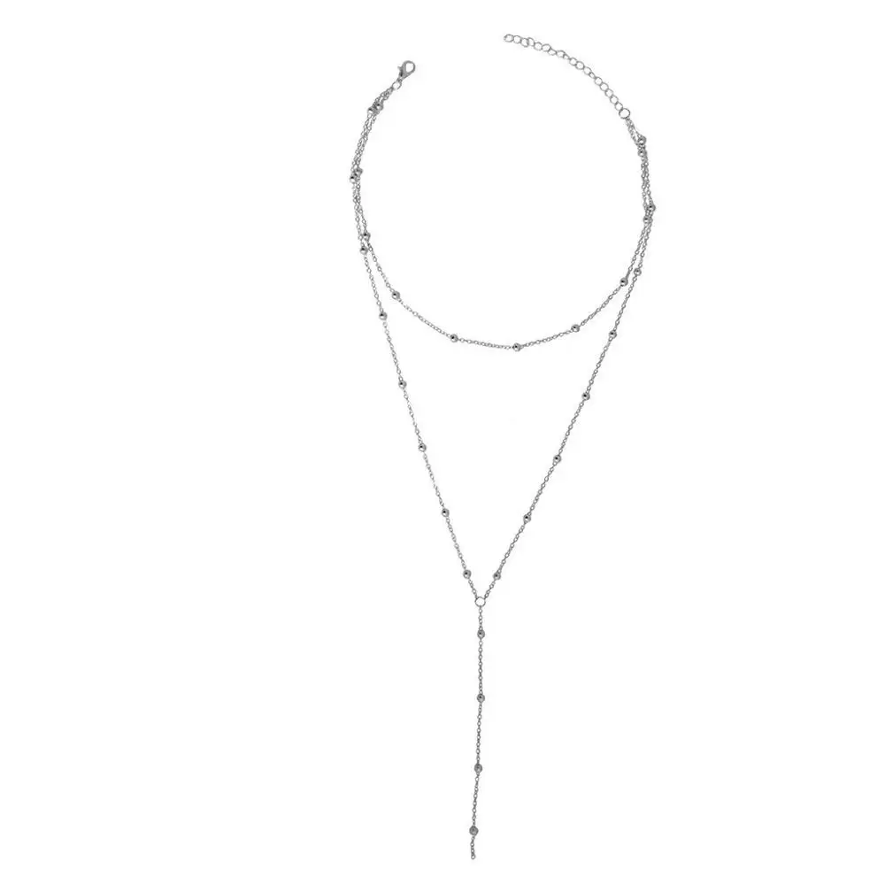 2021  New Fashion Necklace Bohemian Long Chain Women Double Layer Choker Jewelry Gift For Friend Wholesale Dropshipping Necklace - 3