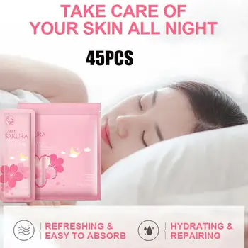 

45Pcs Sakura Plant Extract Sleeping Mask No-Wash Face Masks Acne Whitening Skin Care Moisturizing Soothing Night Cream Mask
