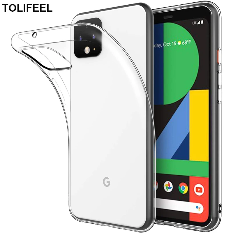 TOLIFEEL чехол для Google Pixel 5 5XL 4 3 XL Мягкий Силиконовый ТПУ прозрачный бампер задняя крышка|Бамперы| |