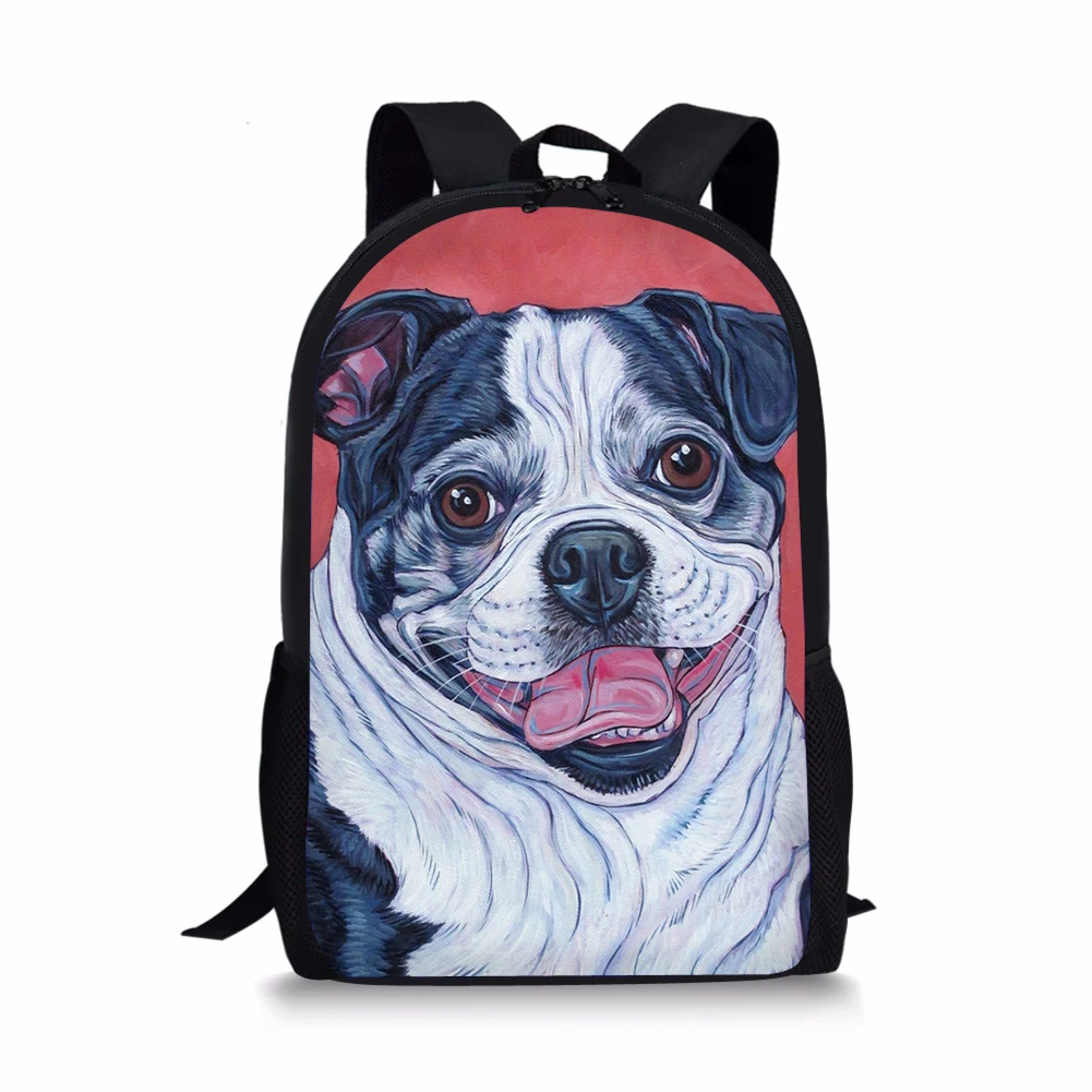 

HaoYun Kids School Bags Bulldogs Prints Pattern Children's Travel Backpack Cartoon Animal School Toddler Backpack for Boys