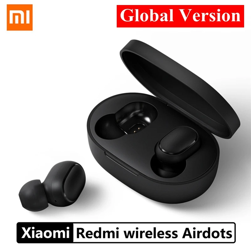 Comprar Xiaomi Original Global Redmi Airdots TWS auriculares inalámbricos Bluetooth Estéreo bajos Bluetooth 5,0 con micrófono manos libres AI Control
