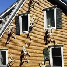 Страшные Декорации для Хэллоуина реквизит светящиеся висячие украшения наружные вечерние страшные светящиеся подвижные скелеты черепа
