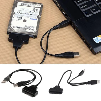 USB 2.0 Interface Powerful Adapter Cable Accessories Sata Connector  USB 3.0 SATA 15 + 7 Pin Connector Gadgets USB Hard Disk 2.5 1