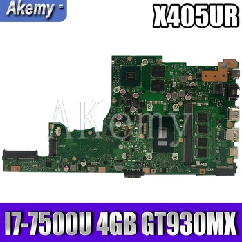 

Akemy X405UR For Asus X405U X405UN X405UR X405URR X405URP X405UQ X405UF Laotop Mainboard X405UR Motherboard I7-7500U GT930MX 4GB