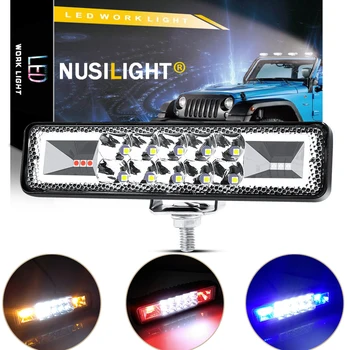

Car LED Work Light Bar 12V 24V Led Beams 4x4 Car Led Bar Offroad Warning Light Fog Lamp flash For jeep wrangler jk cherokee xj