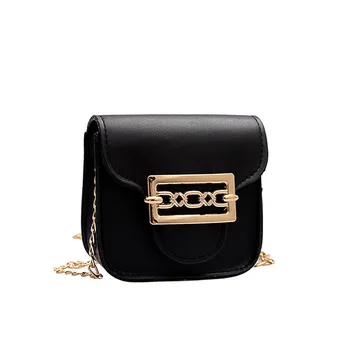 

Women Fashion Mini Bag Solid Color Crossbody Bag PU Leather Small Square Chain Shoulder Bags for Ladies