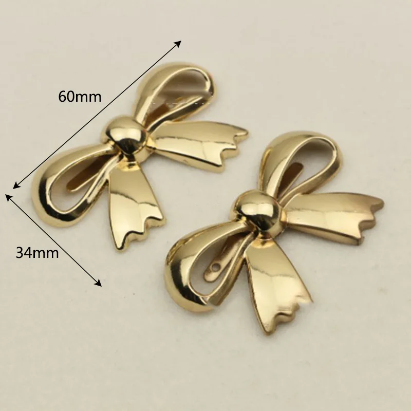 Gold-60X34mm Meetee 10/30 шт. 60x34 мм бант с декоративной металлической пряжкой и на пуговицах; Сумки из натуральной кожи сумки Изделия из кожи аппаратные средства "сделай сам" украшения аксессуары BF327 - Цвет: Gold-60X34mm