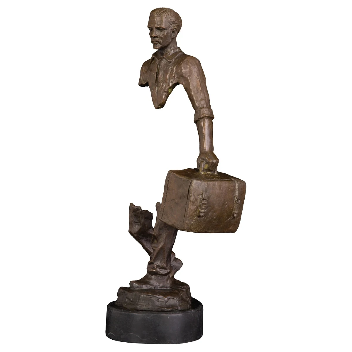 ATLIE Бронзовая статуя "Путешественник" скульптура абстрактная дорожная Мужская медная Статуэтка коллекционная