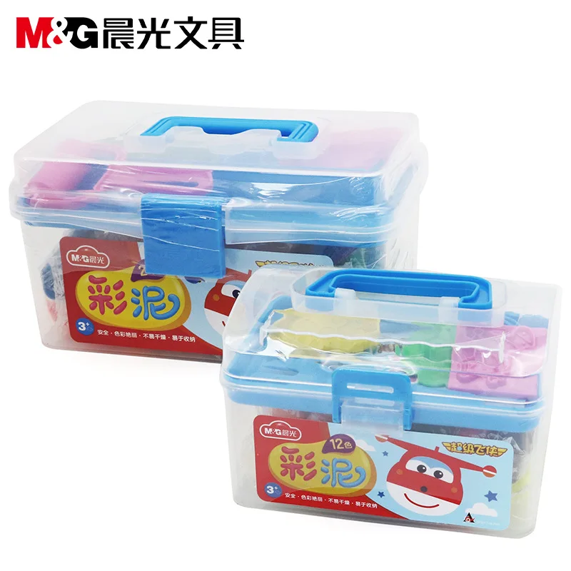 

M&G Stationery Super Pan 12/24 Color Colored Clay Storage Boxed Kindergarten Children DIY Plasticene Colored Clay