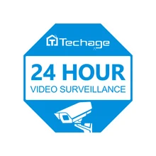 Водонепроницаемый ПВХ CCTV видеонаблюдение стикер безопасности Предупреждение знаки