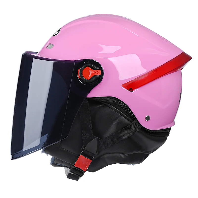 Шлем moto rcycle с открытым лицом moto rcycle шлемы moto casco шлемы moto cicleta Cascos Para moto rbiker скутер для верховой езды moto cross - Цвет: pink2