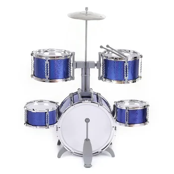 

Compact Size Drum Set Children Kids Musical Instrument Toy 5 Drums with Small Cymbal Stool Drum Sticks for Boys Girls
